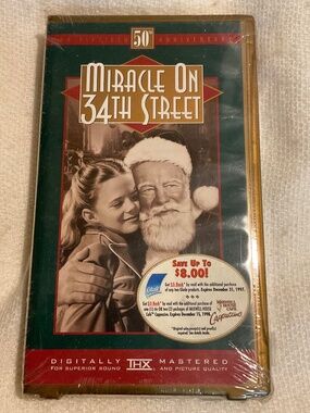 Miracle On 34th‎ Street VHS Tape 1947 Classic Christmas Movie Sealed (1997)